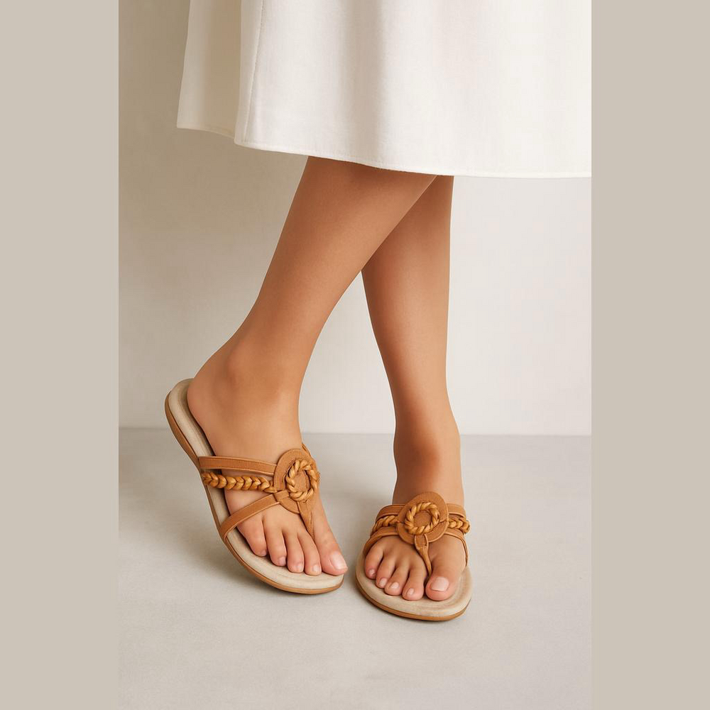 Earth Shoes Beaded Thong Sandals - 5.5